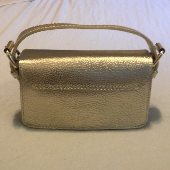 Persaman New York Jacquiline Top Handle Leather Satchel Gold - Picture 6 of 12